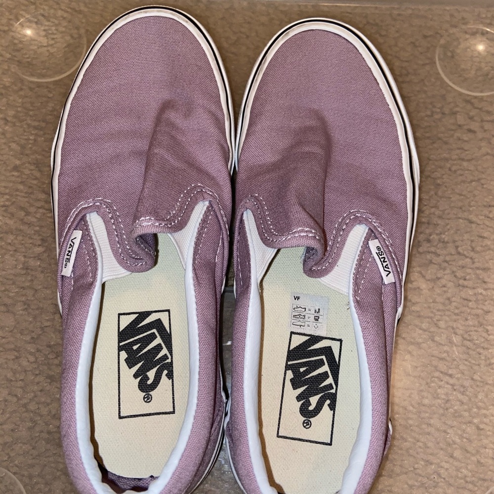 Vans Lavender Classic Slip-Ons, Women’s Size 5.5